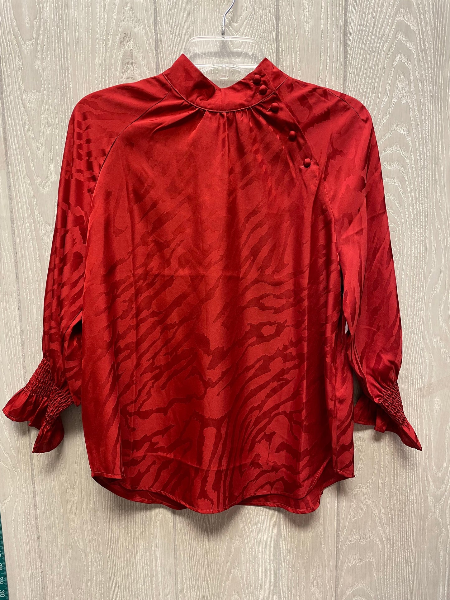 Top Long Sleeve By Ann Taylor In Red, Size: M