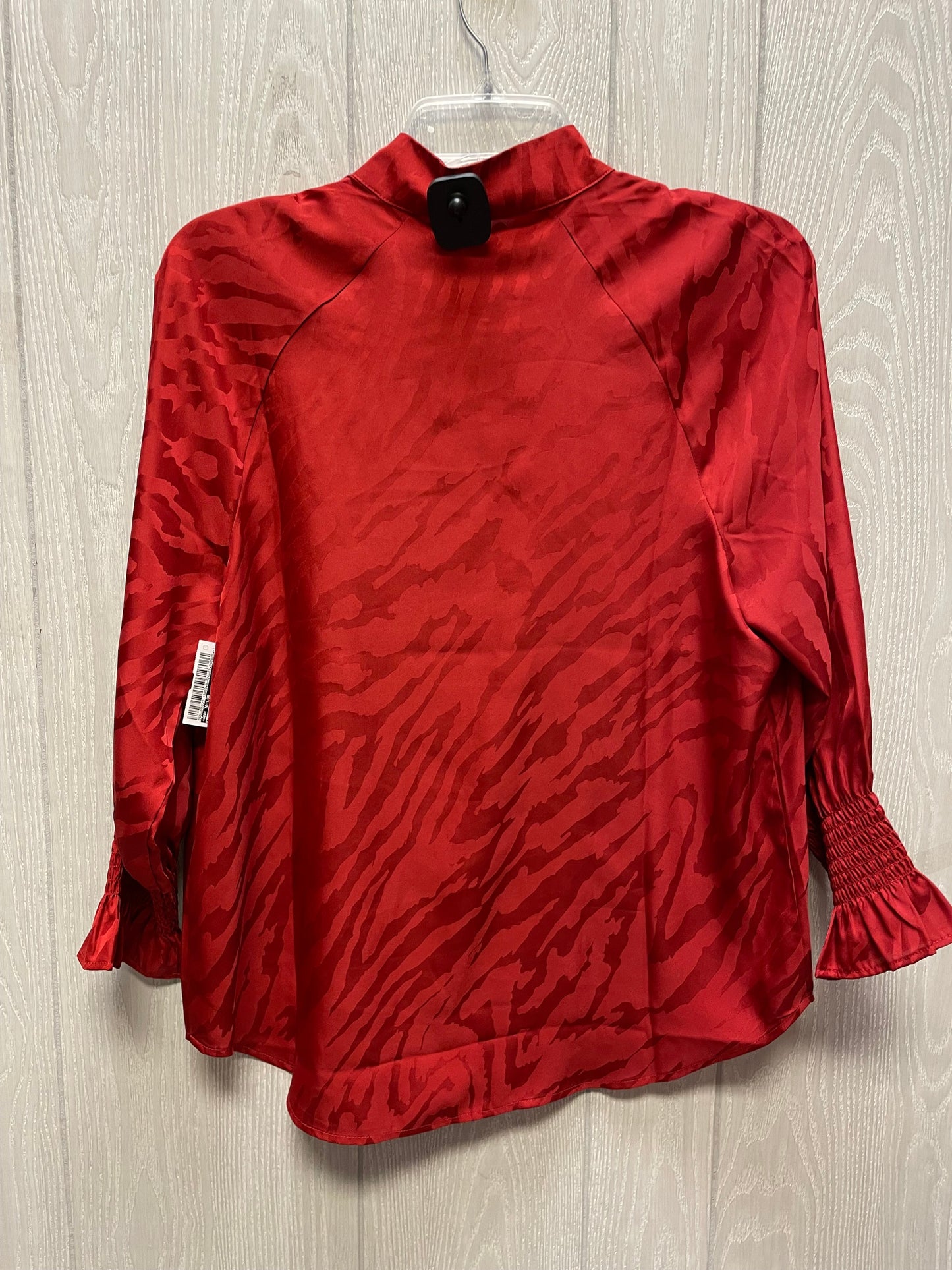 Top Long Sleeve By Ann Taylor In Red, Size: M