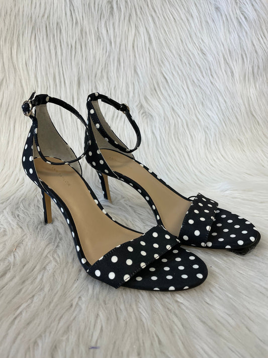 Sandals Heels Stiletto By Ann Taylor In Polkadot Pattern, Size: 7.5