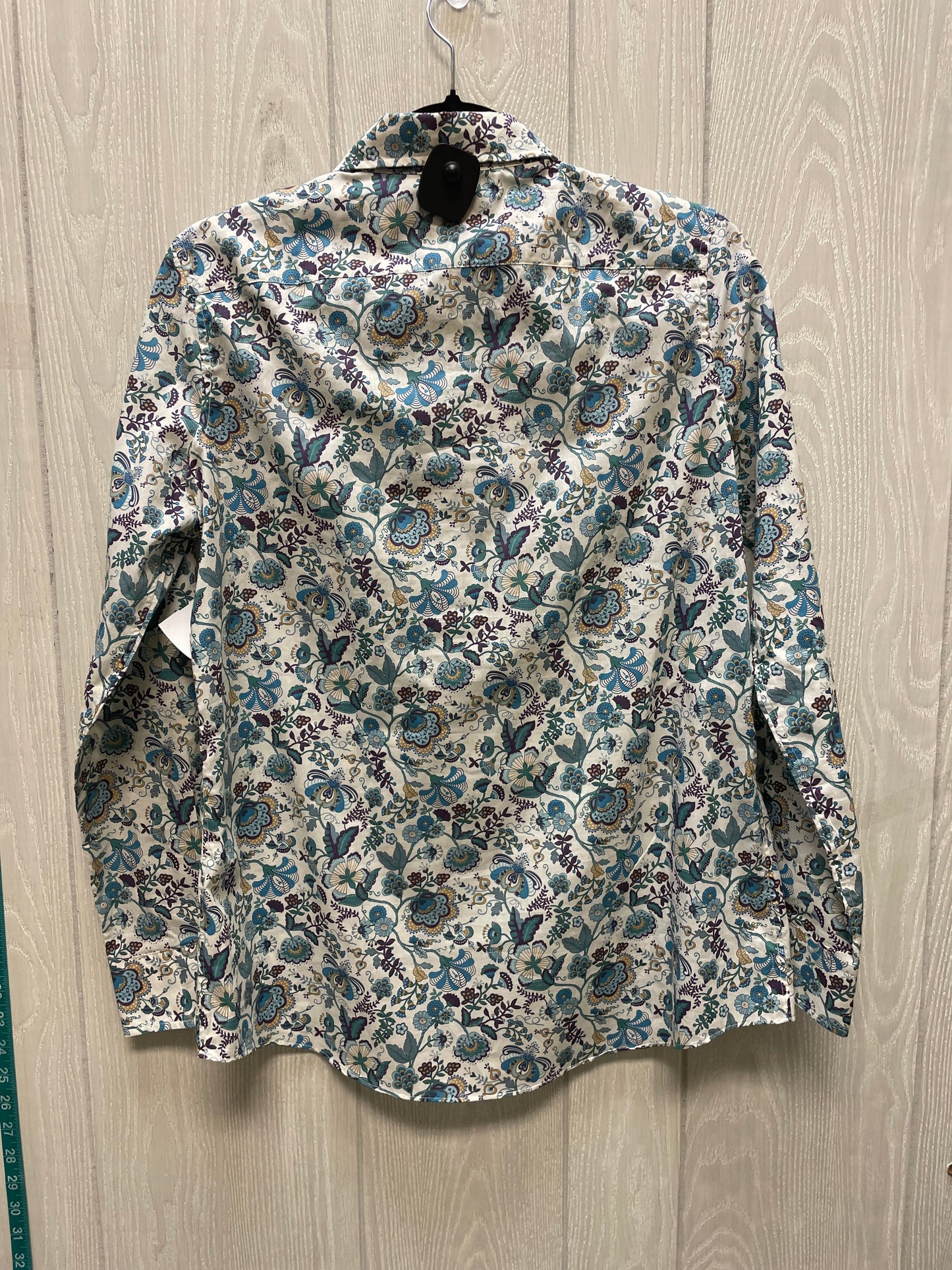 Blouse Long Sleeve By ANN MASHBURN In Floral Print, Size: S