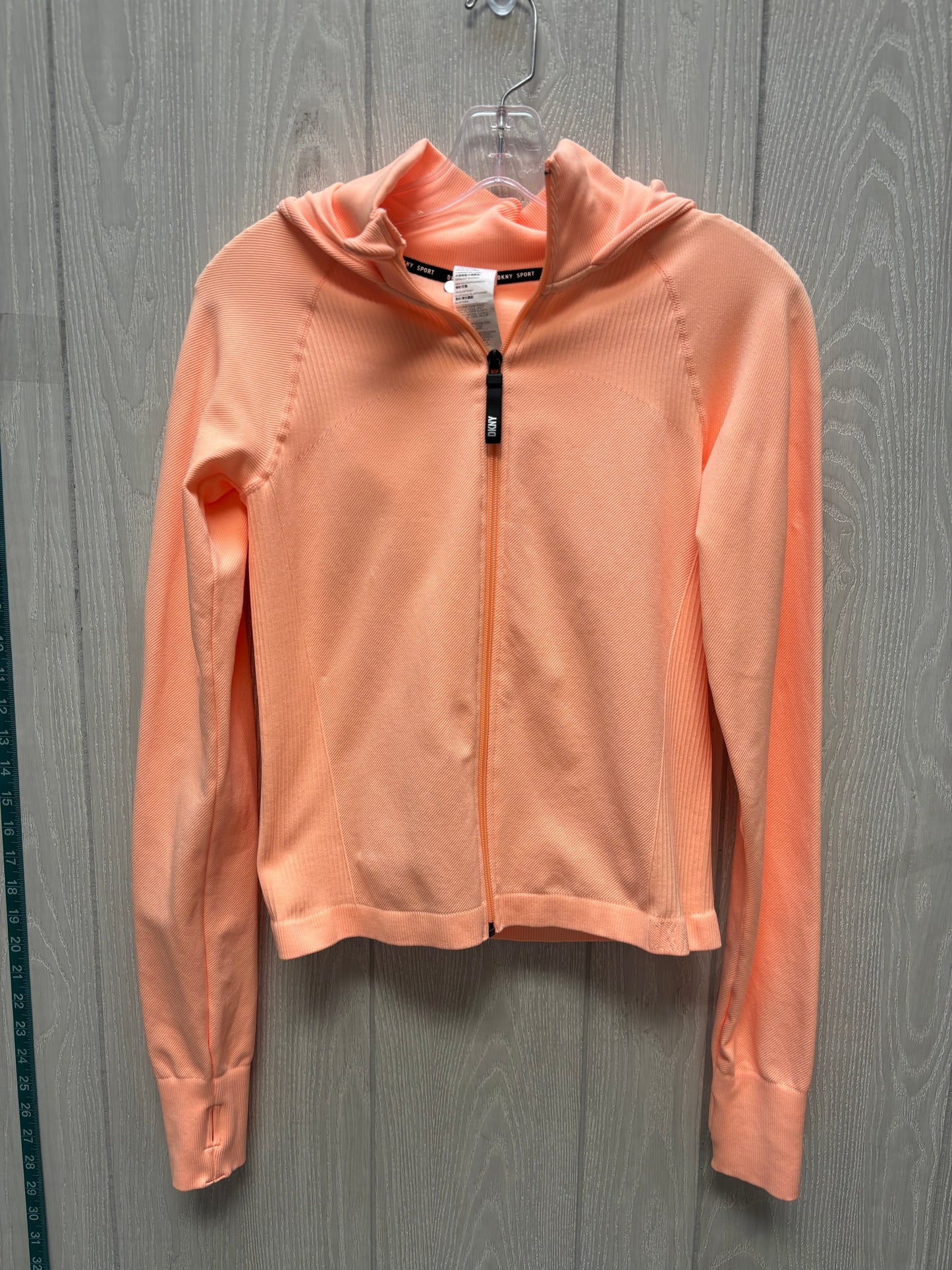 Athletic Jacket By Dkny In Orange, Size: S