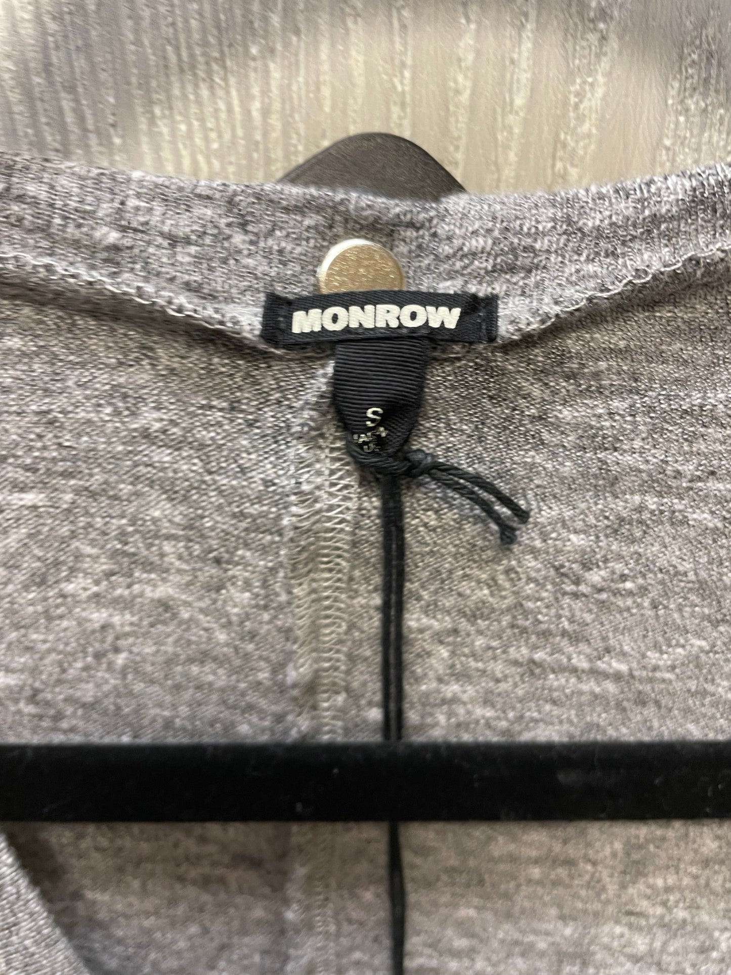 Top Long Sleeve Basic By MONROW In Grey, Size: S