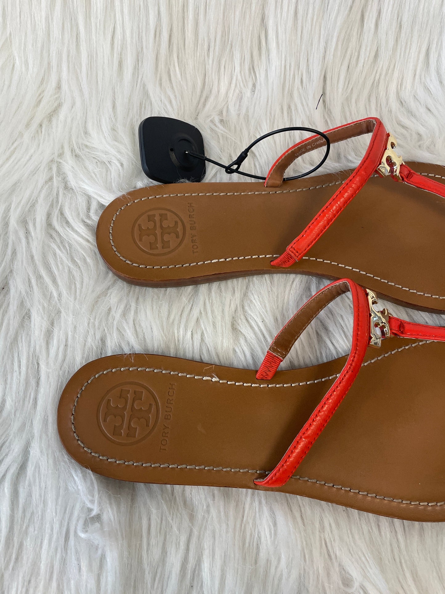 Sandals Designer By Tory Burch In Orange, Size: 10