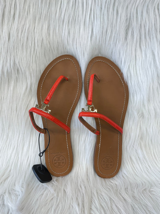 Sandals Designer By Tory Burch In Orange, Size: 10