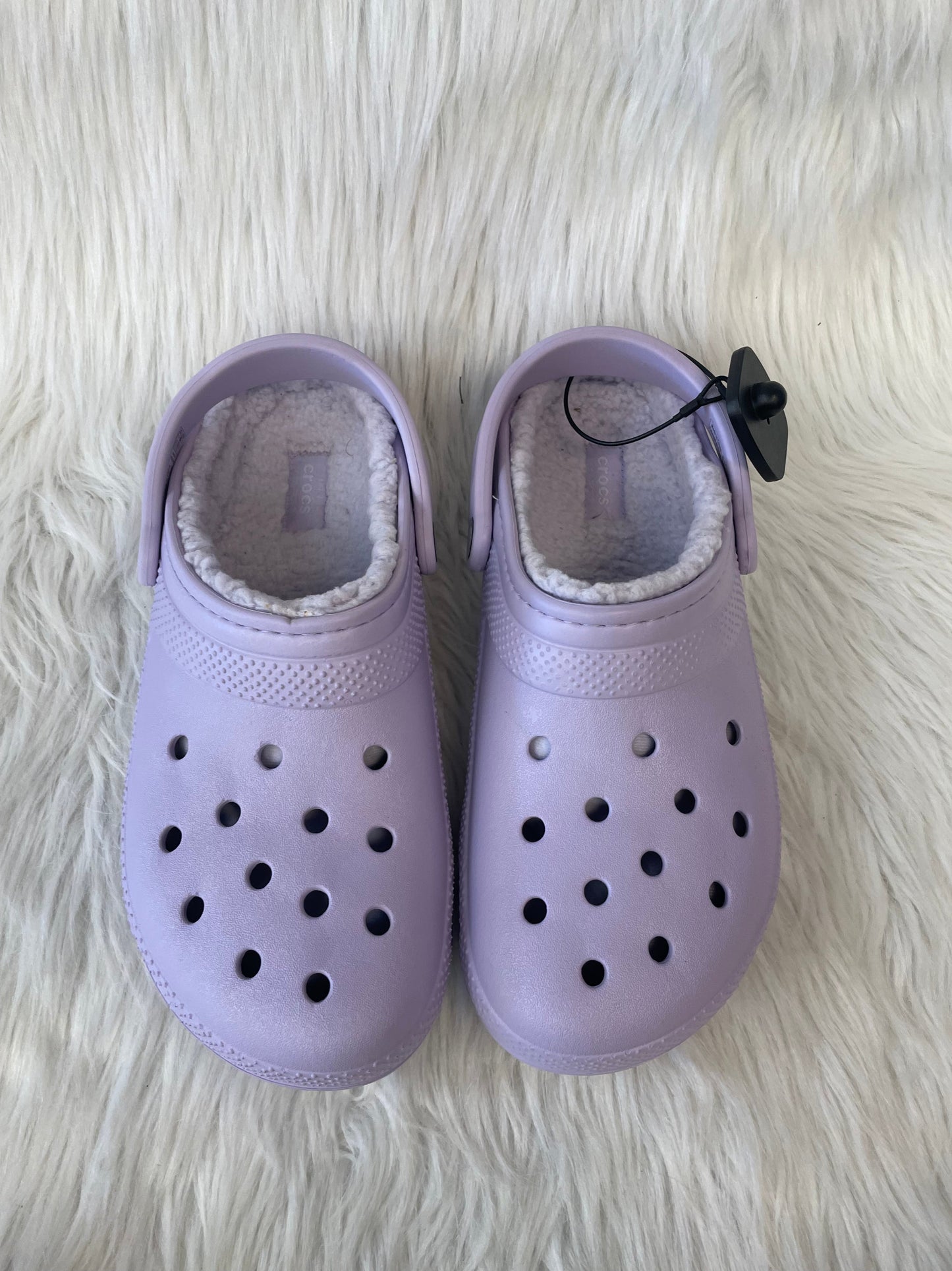 Shoes Flats By Crocs In Purple, Size: 10