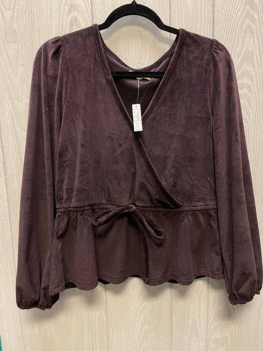 Top Long Sleeve By Madewell In Brown, Size: L