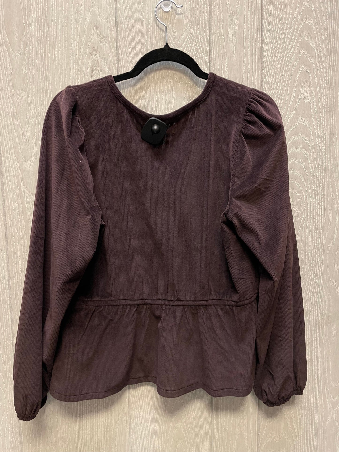 Top Long Sleeve By Madewell In Brown, Size: L