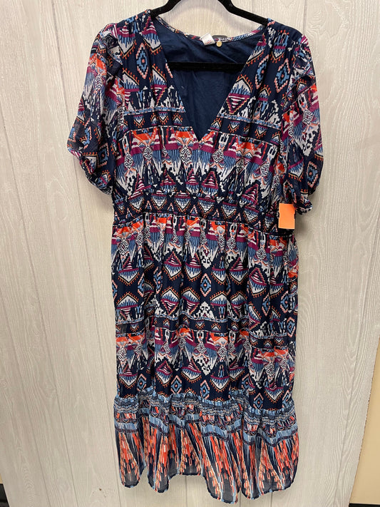 Dress Casual Maxi By Old Navy In Blue & Purple, Size: Xl