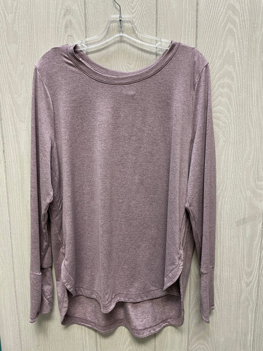 Athletic Top Long Sleeve Crewneck By Athleta In Purple, Size: 1x