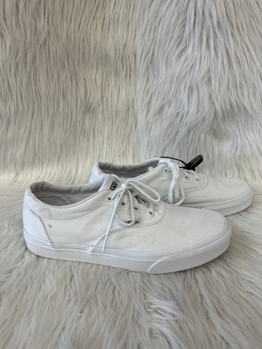 White Shoes Sneakers Vans, Size 10