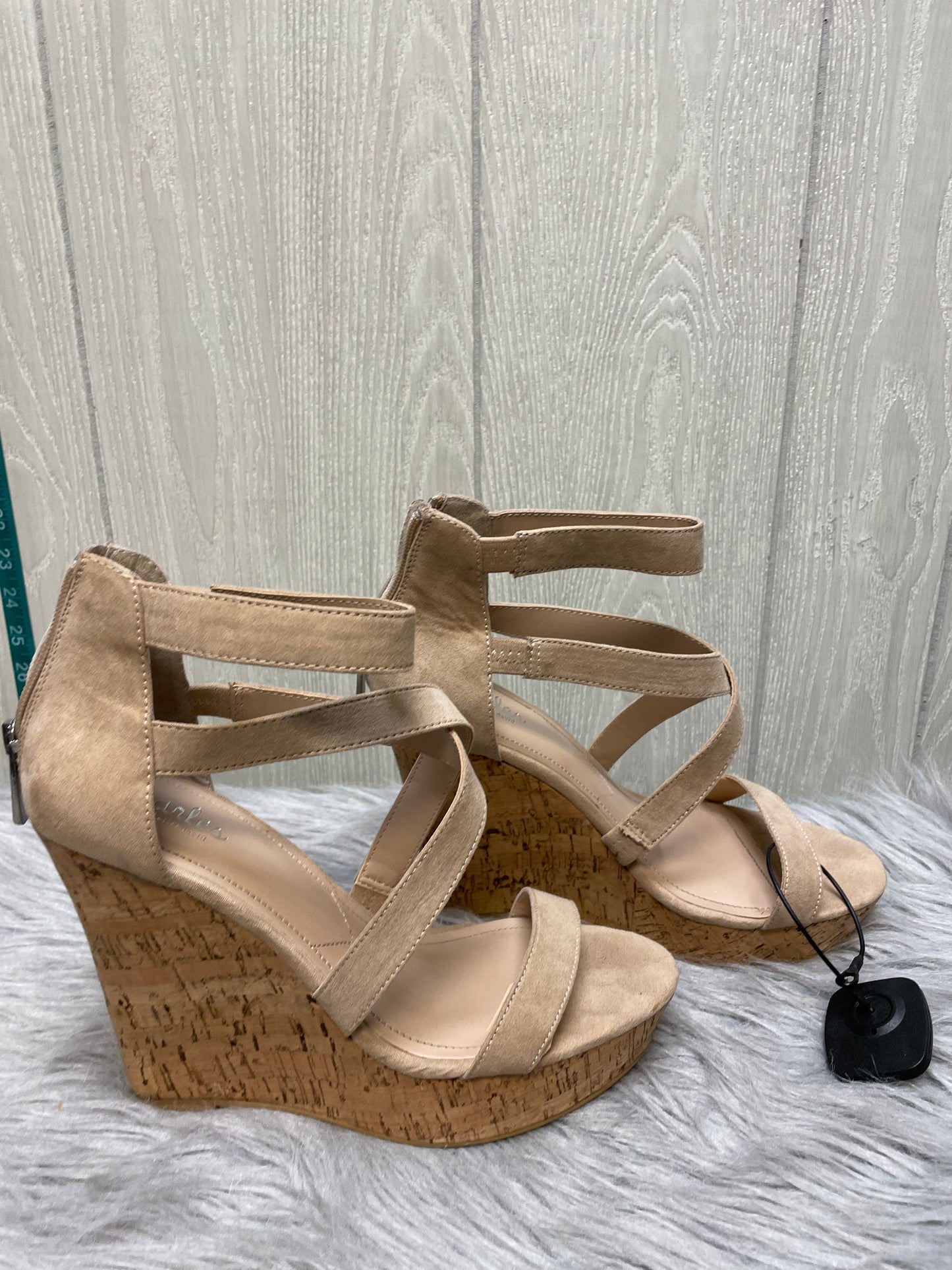 Sandals Heels Wedge By Charles By Charles David In Tan, Size: 9