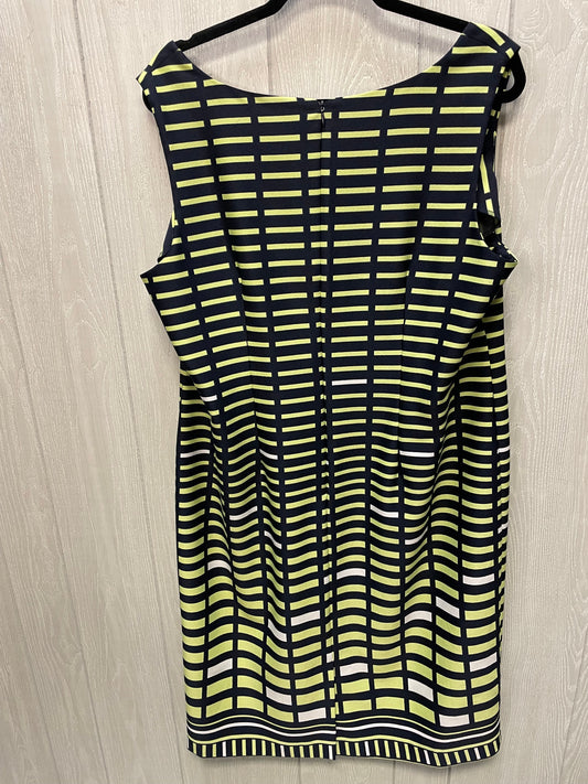 Dress Work By Clothes Mentor In Blue & Green, Size: Xl