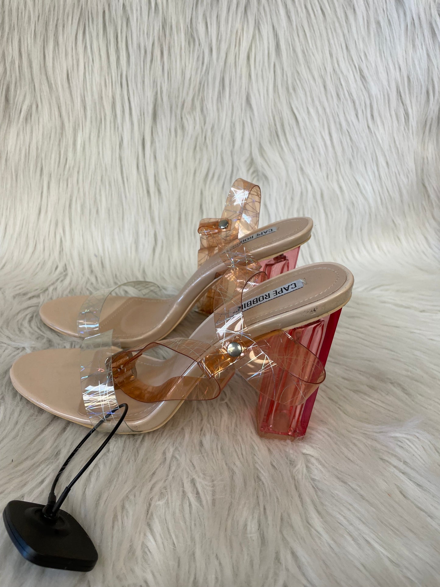 Shoes Heels Block By Clothes Mentor In Clear, Size: 7.5