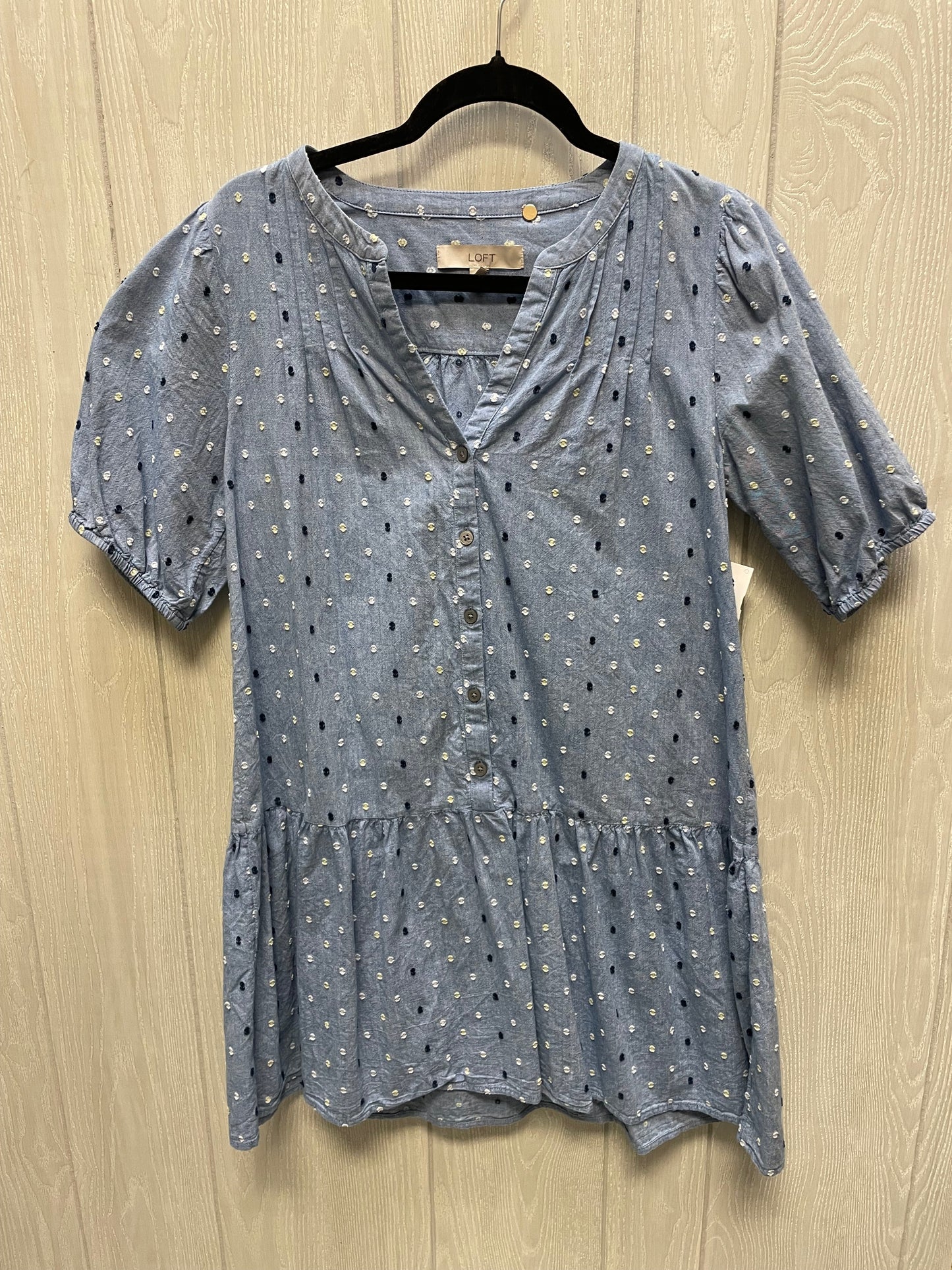 Dress Casual Midi By Loft In Blue, Size: S