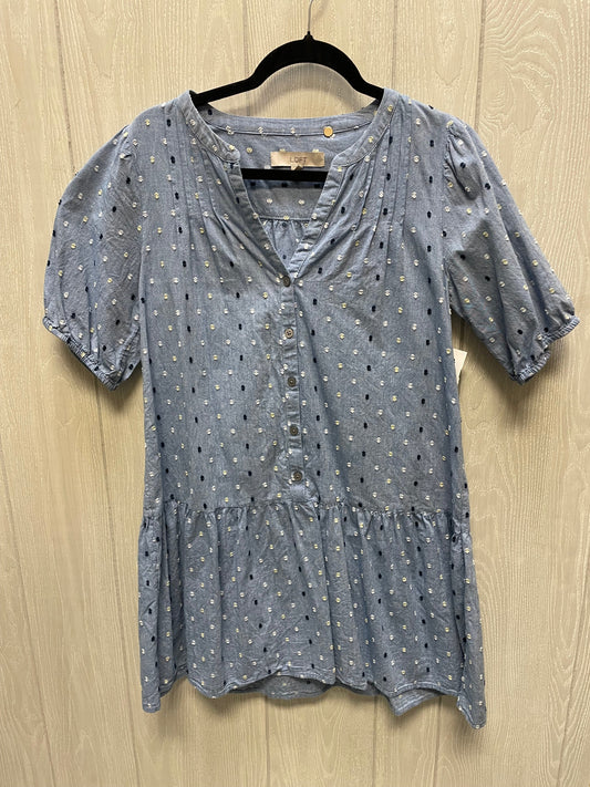 Dress Casual Midi By Loft In Blue, Size: S