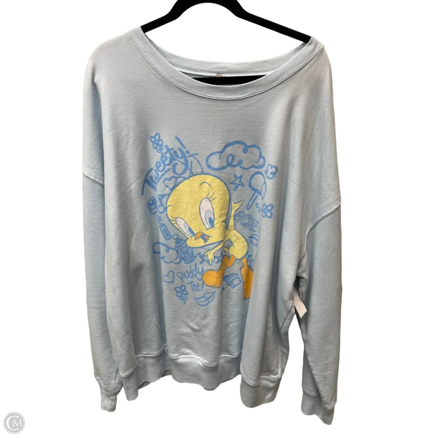 Sweatshirt Crewneck By Clothes Mentor In Blue, Size: 3x