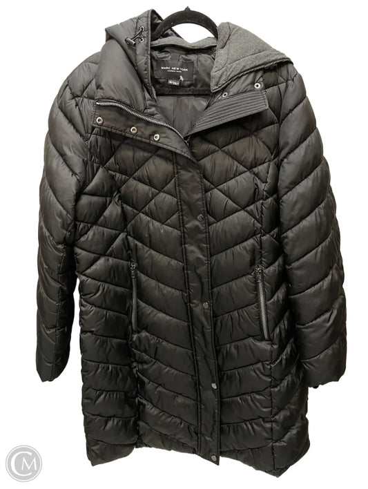 Coat Puffer & Quilted By Marc New York In Black, Size: 1x