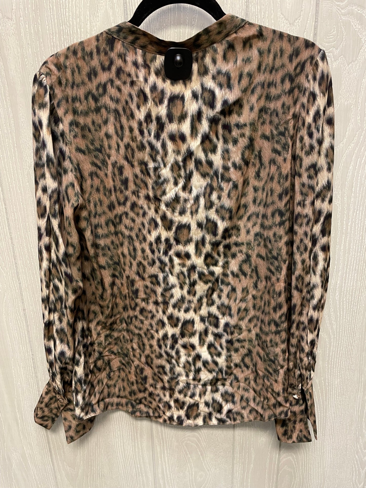 Blouse Long Sleeve By Joie In Animal Print, Size: M