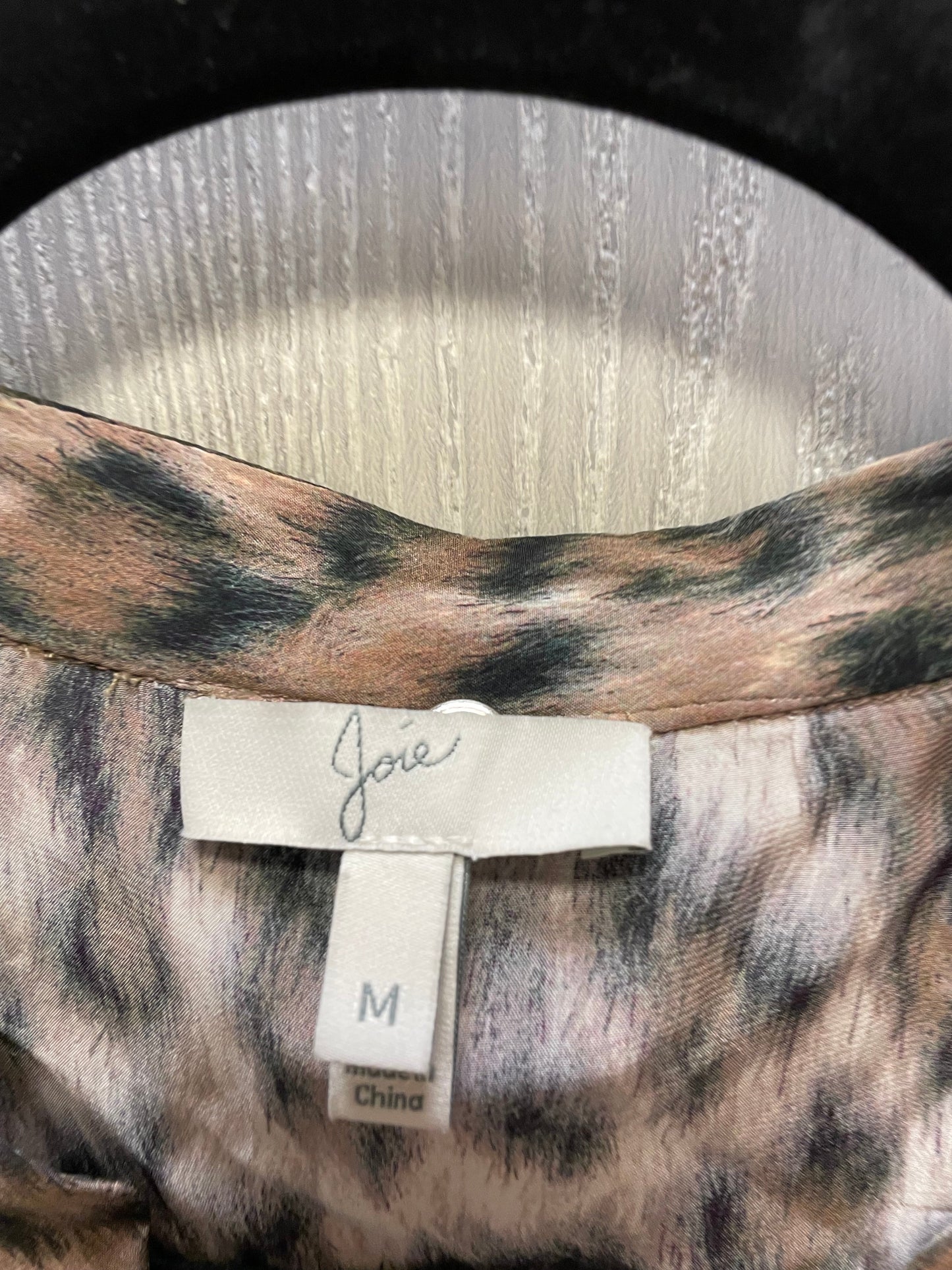 Blouse Long Sleeve By Joie In Animal Print, Size: M