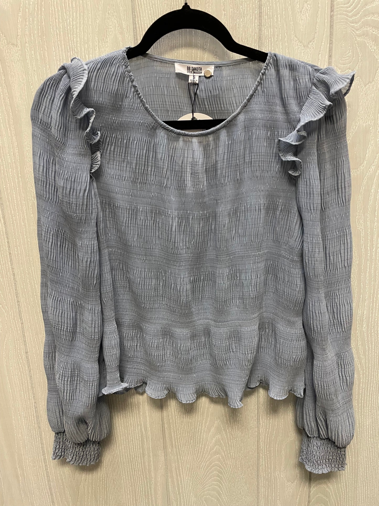 Blouse Long Sleeve By Bb Dakota In Blue, Size: S