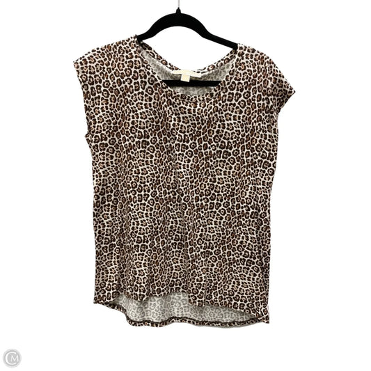 Top Short Sleeve By Michael By Michael Kors In Animal Print, Size: S