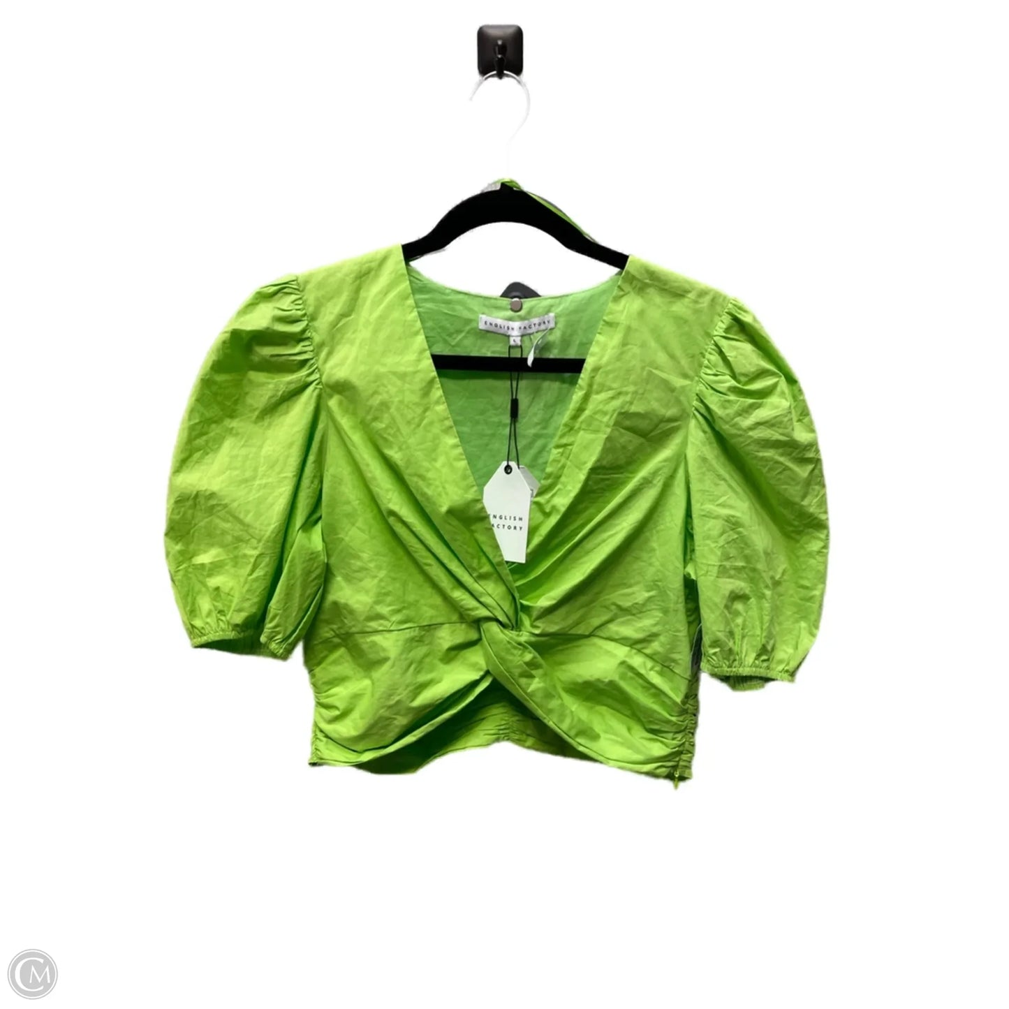 Top Short Sleeve By English Factory In Green, Size: L