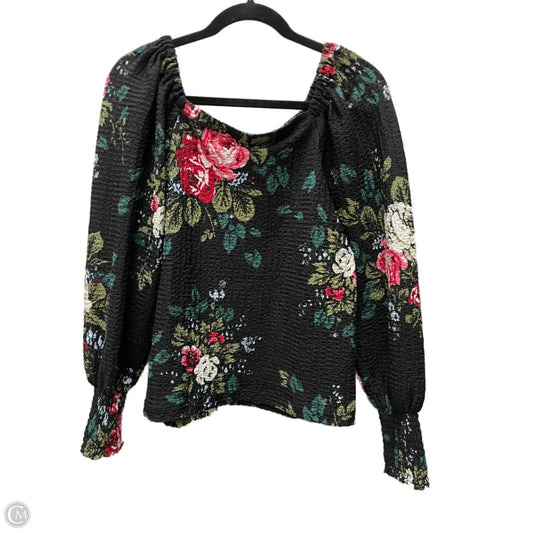 Top Long Sleeve By Loft In Floral Print, Size: S