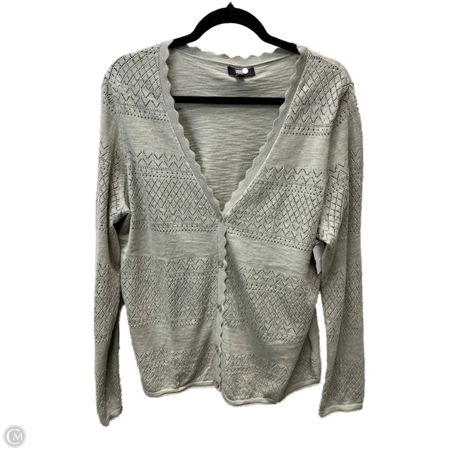 Top Long Sleeve Designer By Frye In Green, Size: Xl