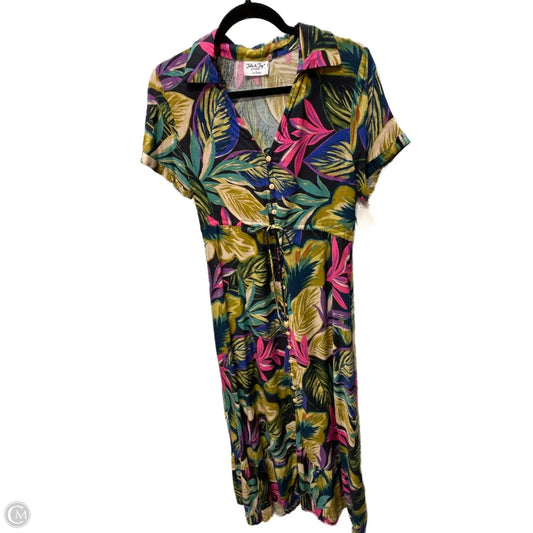Dress Casual Maxi By jolie & joy In Tropical Print, Size: L