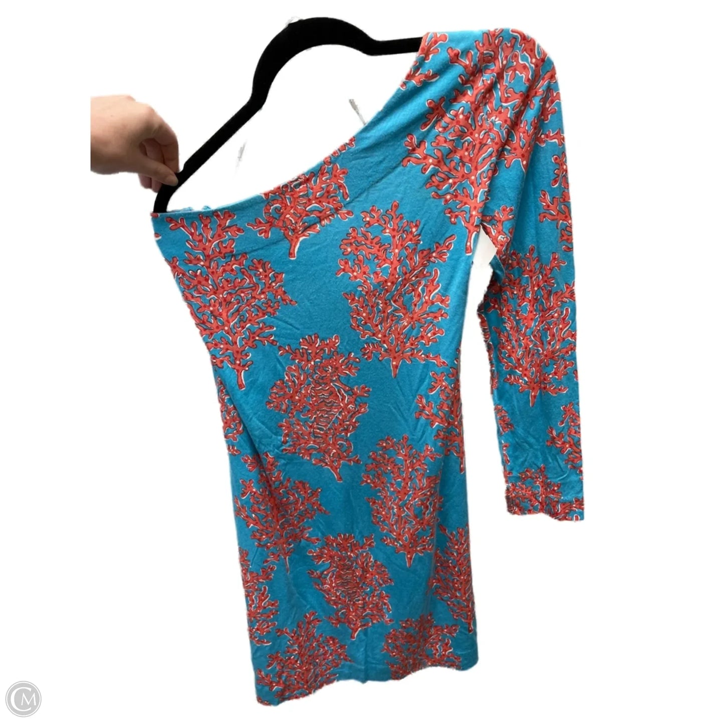 Dress Casual Short By Lilly Pulitzer In Blue & Orange, Size: L