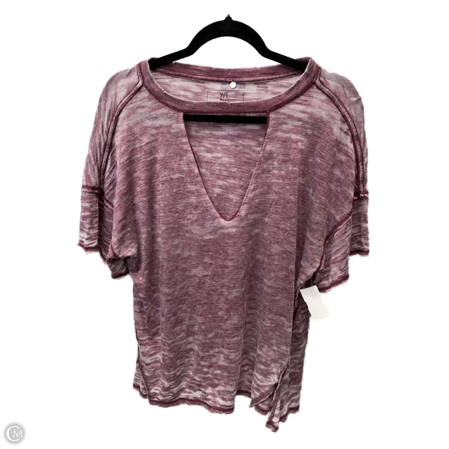 Top Short Sleeve By We The Free In Maroon, Size: Xs