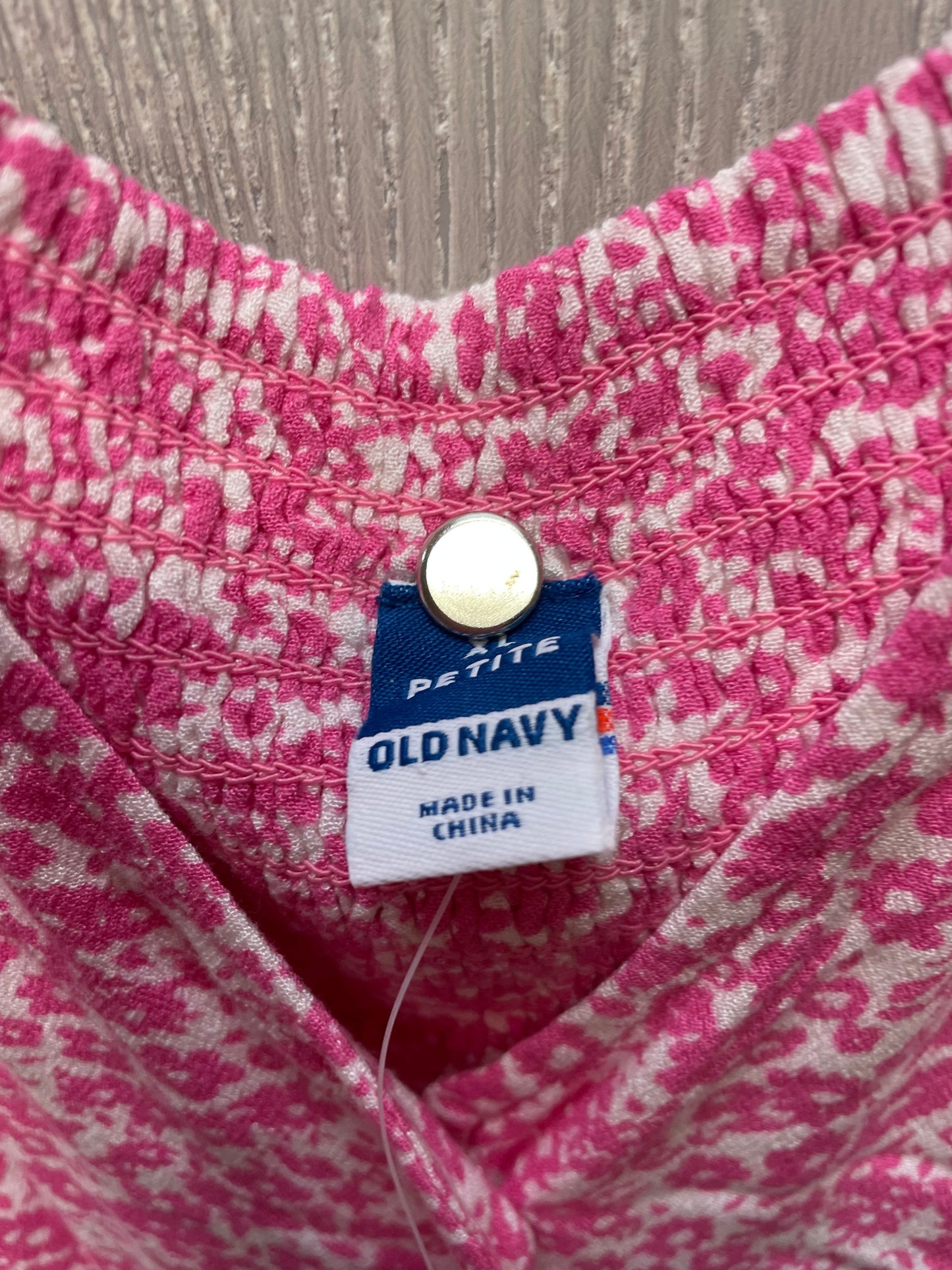 Dress Casual Midi By Old Navy In Pink & White, Size: Xlp