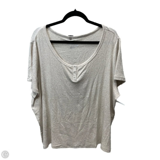 Top Short Sleeve By Terra & Sky In Tan, Size: 3x