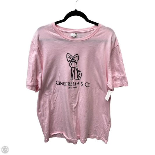 Top Short Sleeve By Bella + Canvas In Pink, Size: 2x