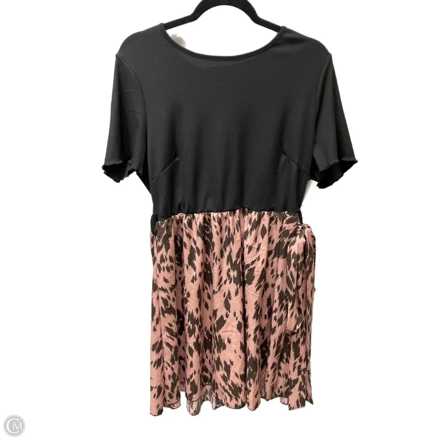 Dress Casual Short By Shein In Black & Pink, Size: 1x