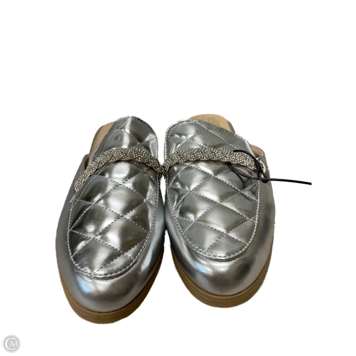 Shoes Flats By Yoki In Silver & Tan, Size: 7.5