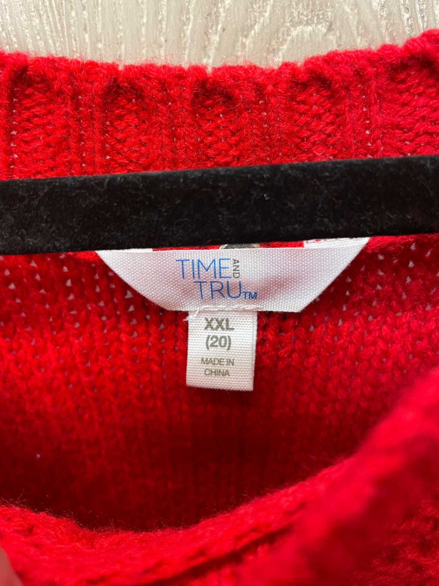 Sweater By Time And Tru In Red, Size: 2x