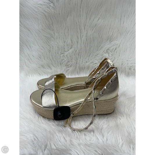 Sandals Heels Platform By Marc Fisher In Gold, Size: 10