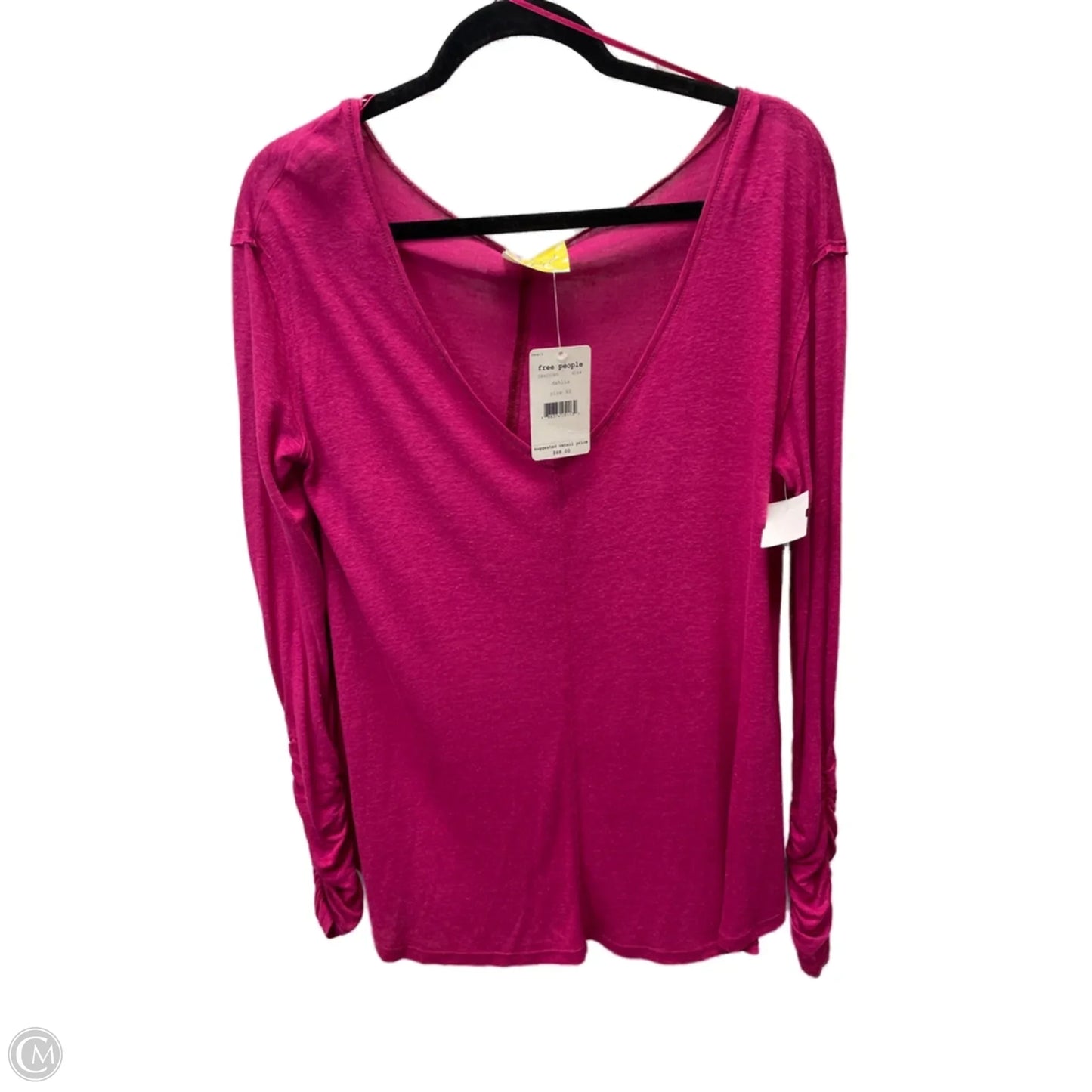 Top Long Sleeve By Free People In Pink, Size: Xs