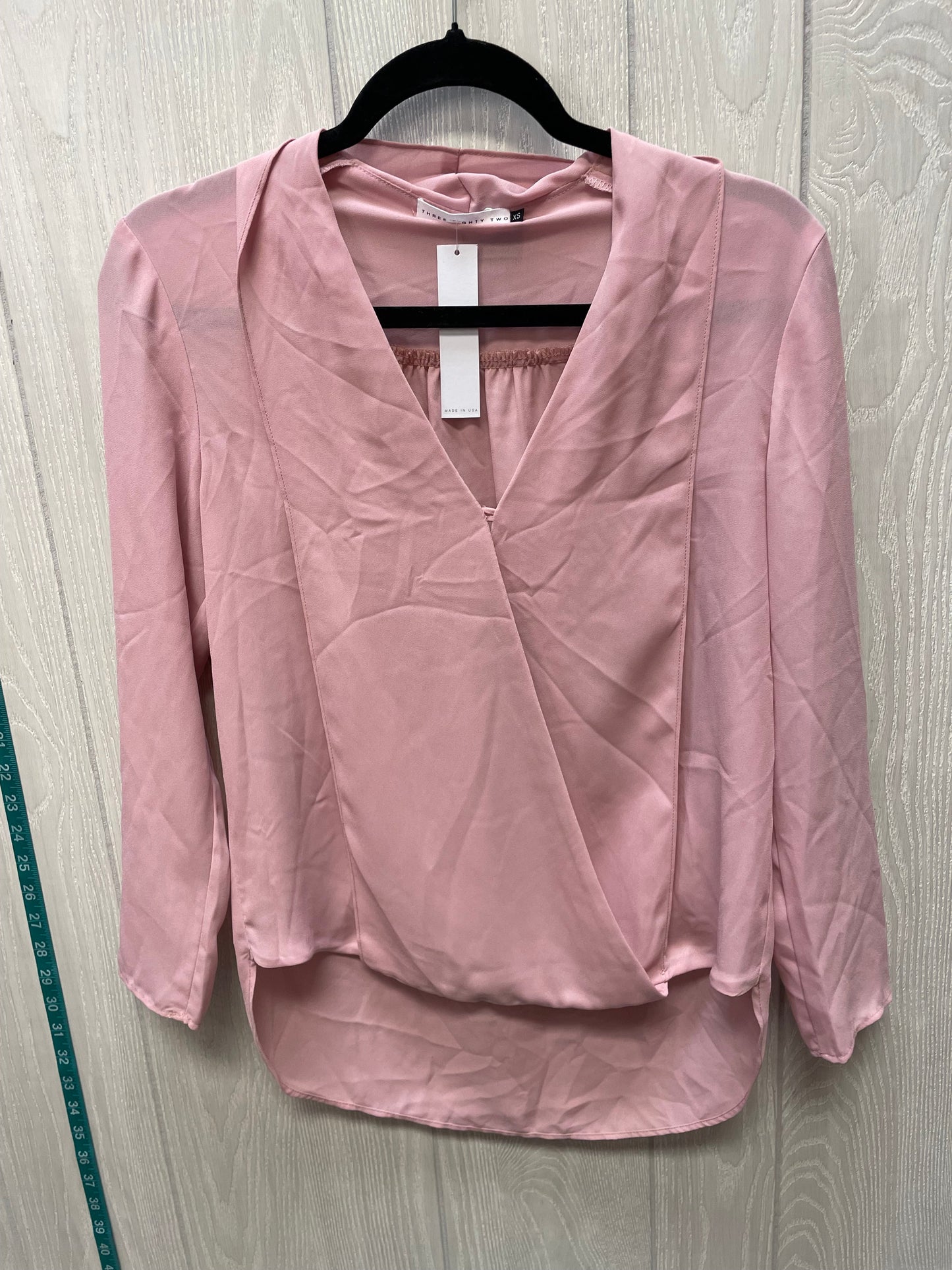 Blouse Long Sleeve By Three Eighty Two  In Pink, Size: Xs