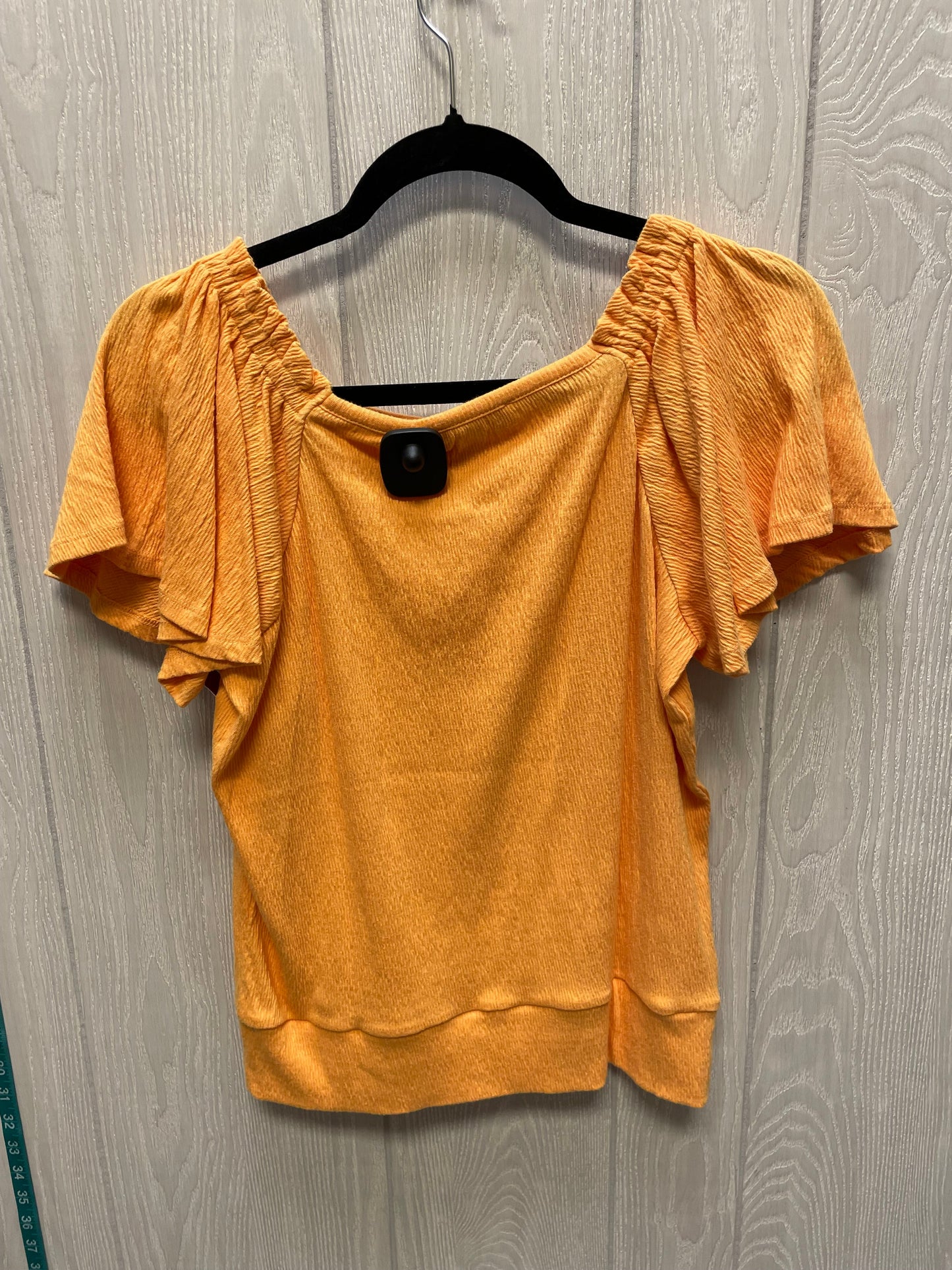 Top Short Sleeve By Loft In Yellow, Size: S