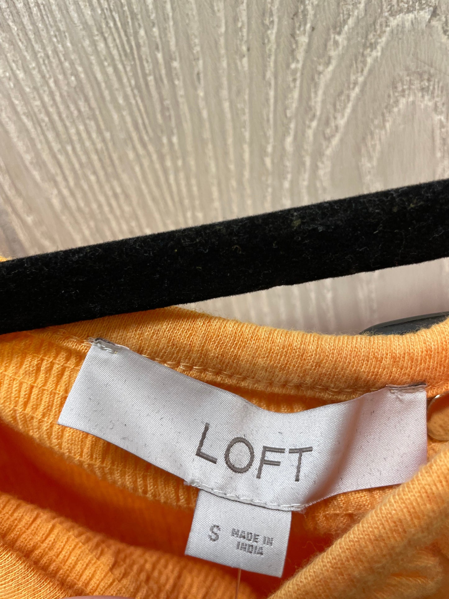 Top Short Sleeve By Loft In Yellow, Size: S