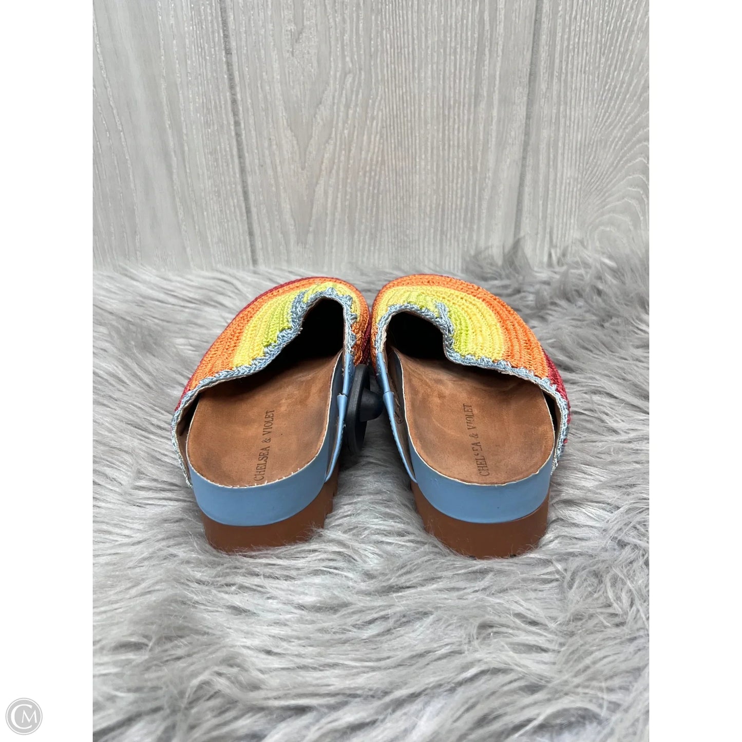 Shoes Heels Platform By Chelsea And Violet In Rainbow Print, Size: 6