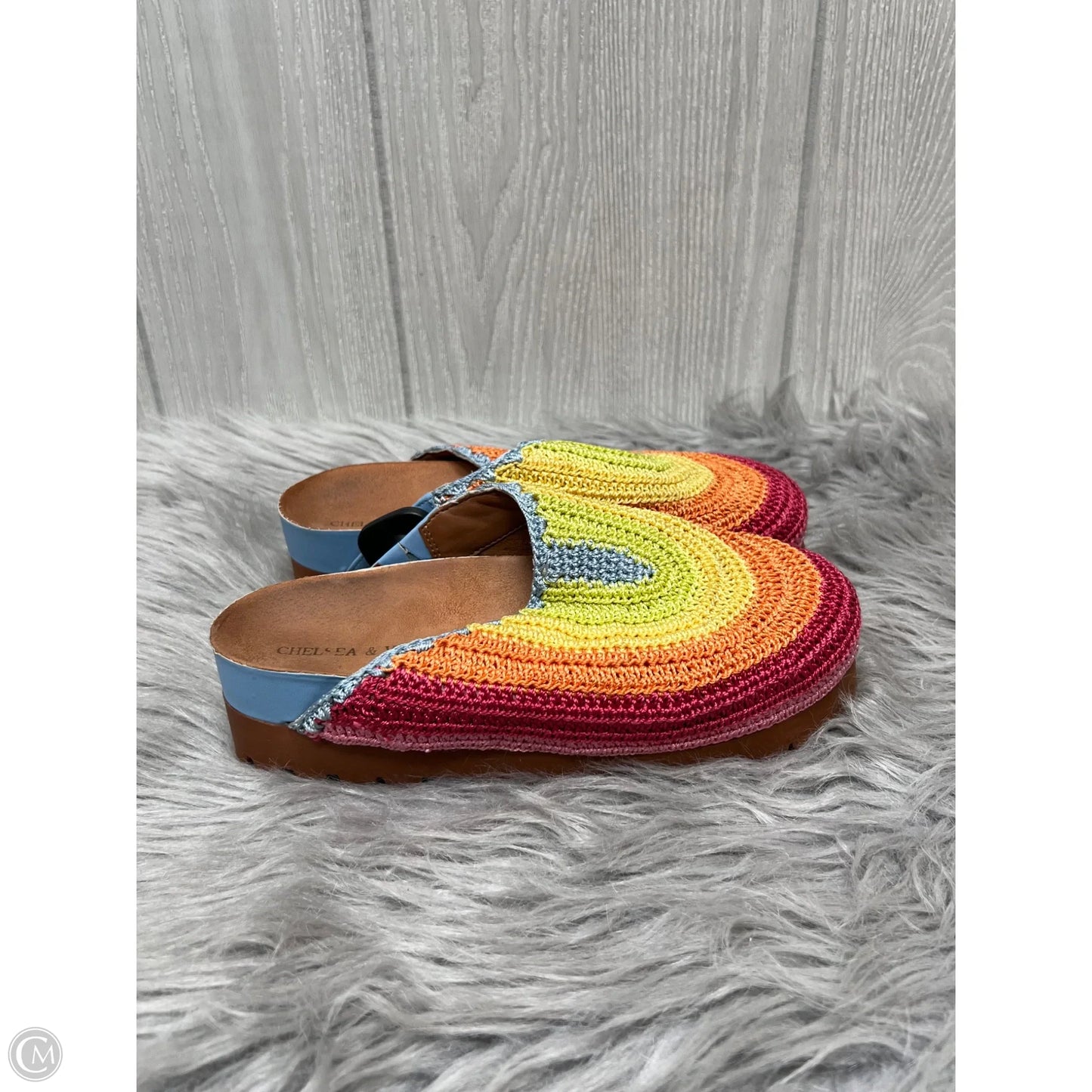 Shoes Heels Platform By Chelsea And Violet In Rainbow Print, Size: 6