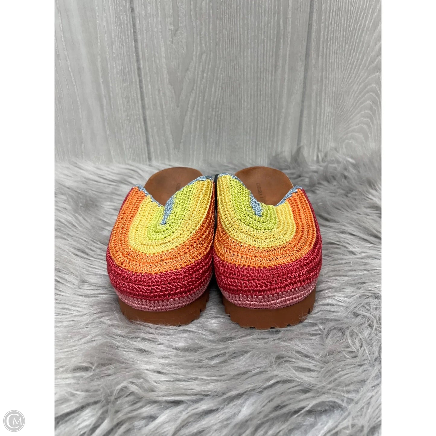 Shoes Heels Platform By Chelsea And Violet In Rainbow Print, Size: 6