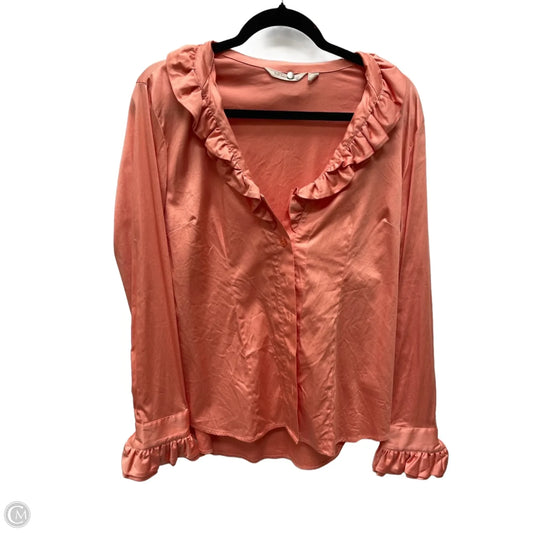 Top Long Sleeve By Soft Surroundings In Peach, Size: L