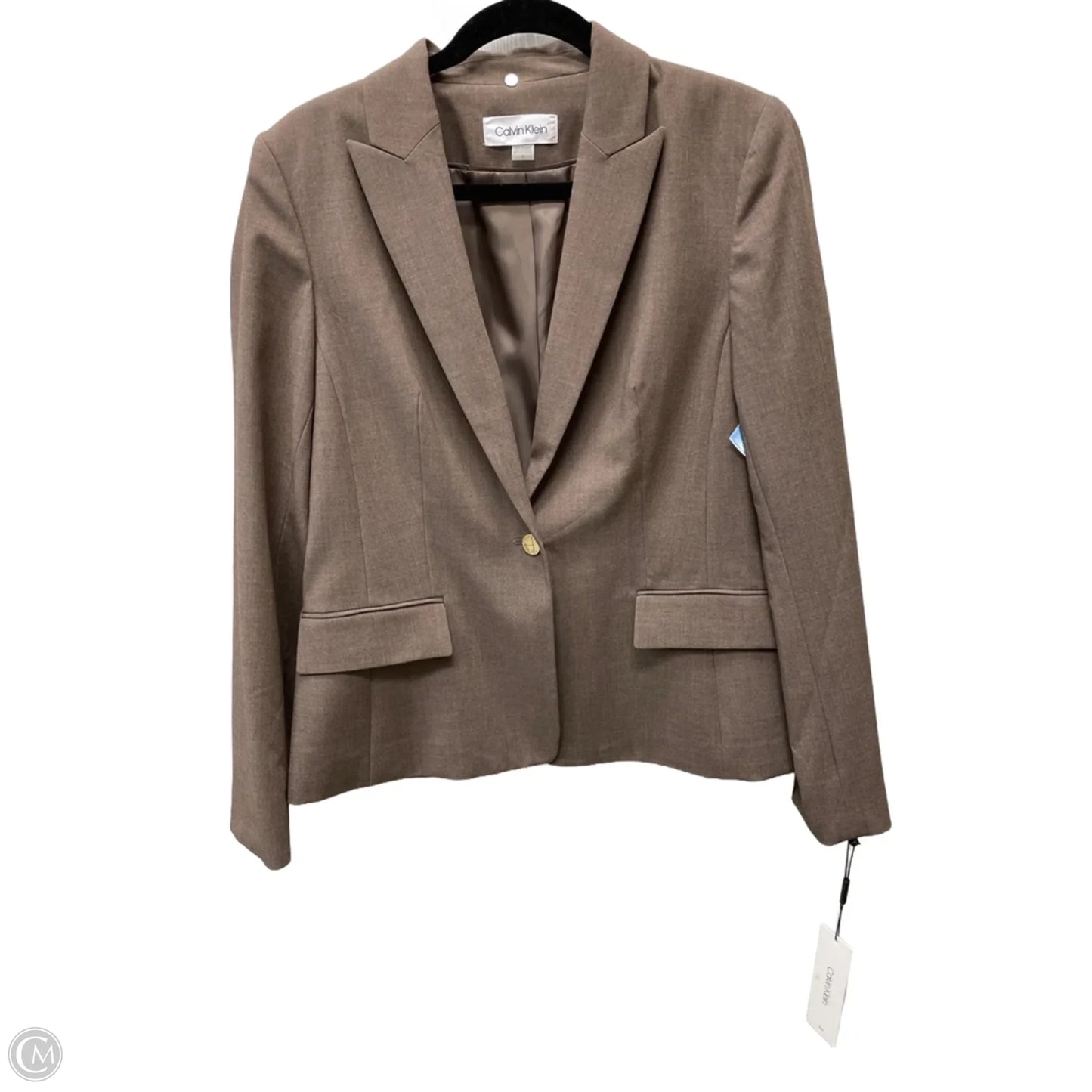 Blazer By Calvin Klein In Brown, Size: M