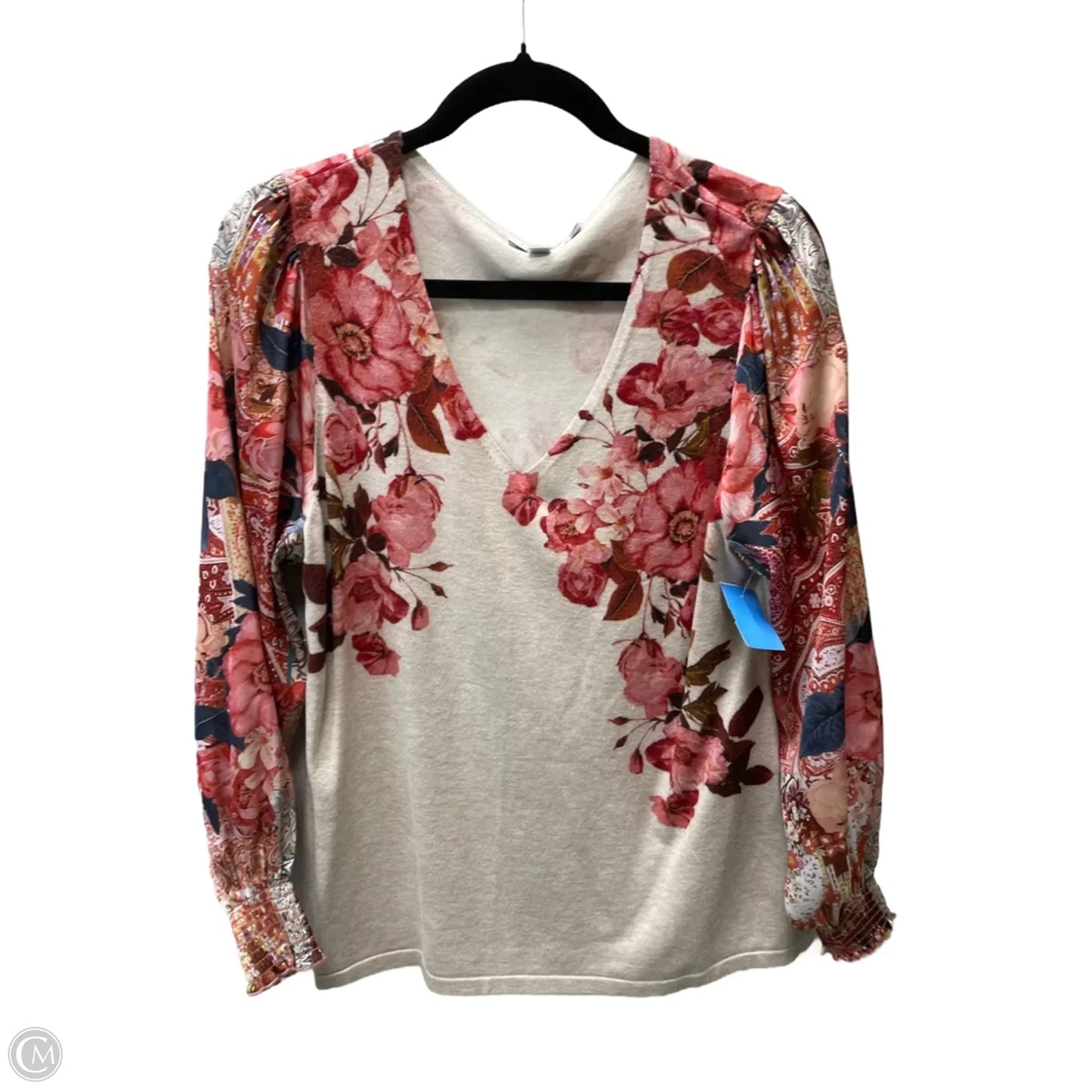 Top Long Sleeve By Chicos In Tan, Size: M