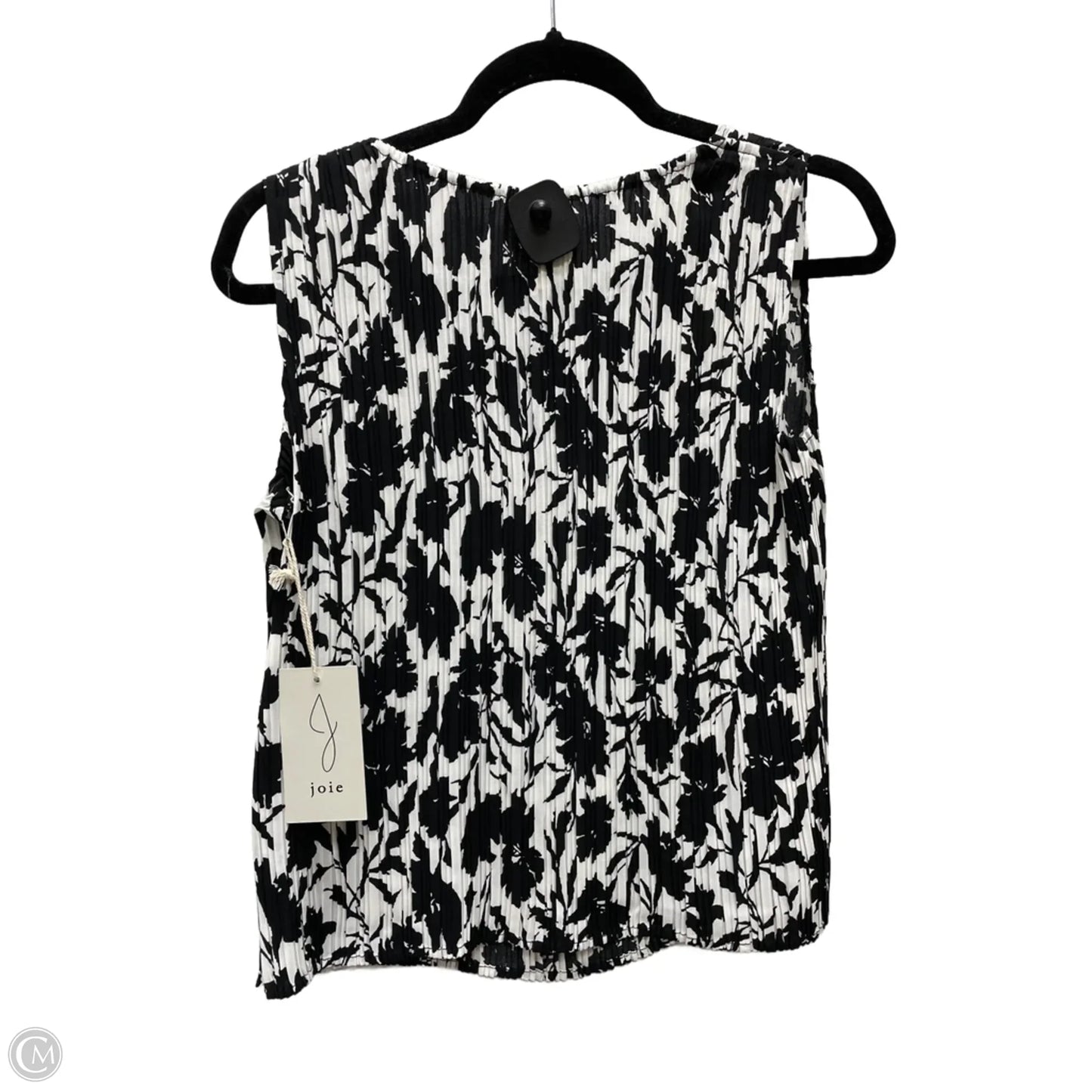 Top Sleeveless By Joie In Black & White, Size: S
