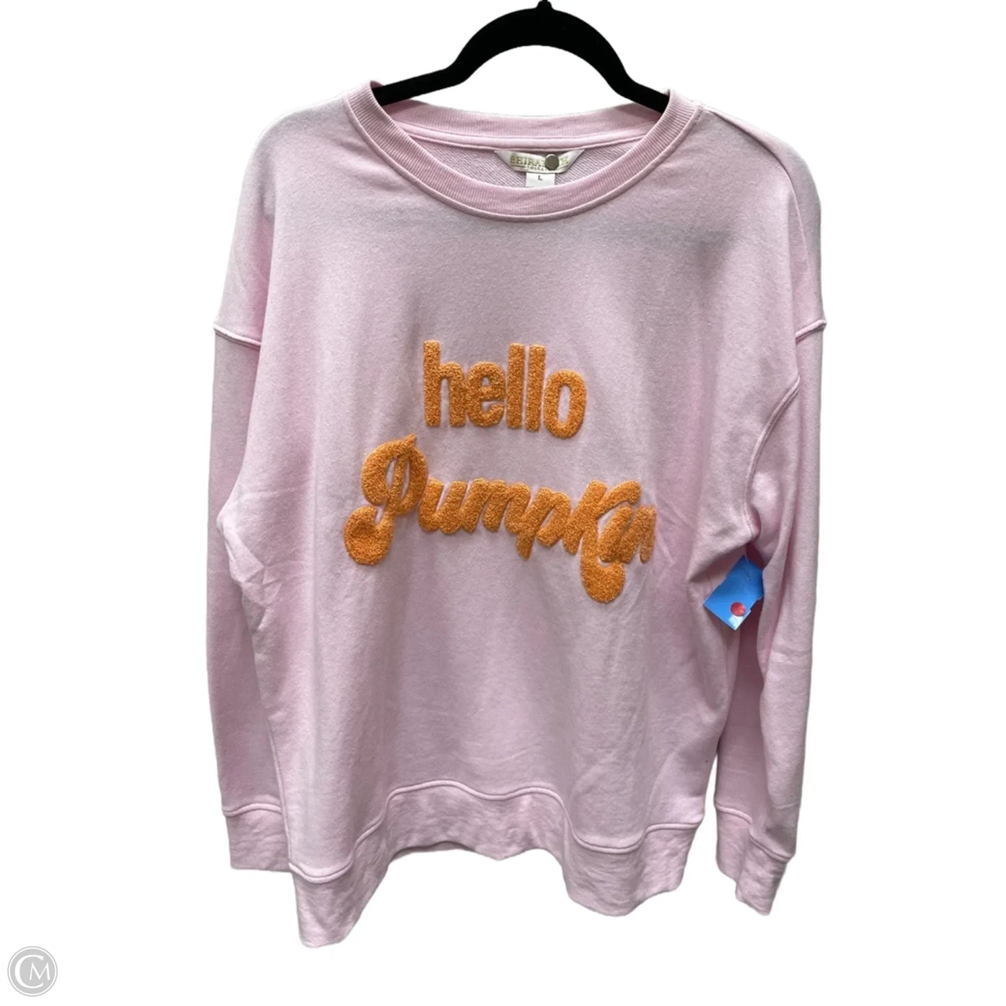 Sweatshirt Crewneck By Shiraleah In Pink, Size: L
